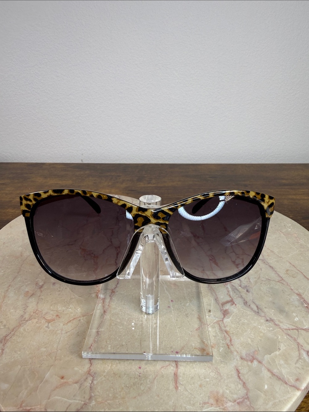 Foster Grant Leopard Cat-Eye Sunglasses - Brown Gradient Lenses